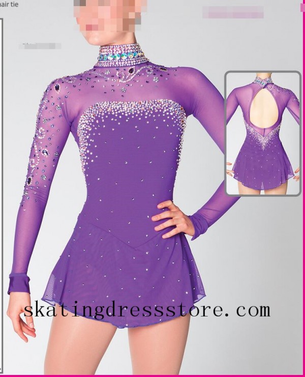Purple Women Ice Skating Dresses Custom Brad Griffies Dresses New 2018 ...