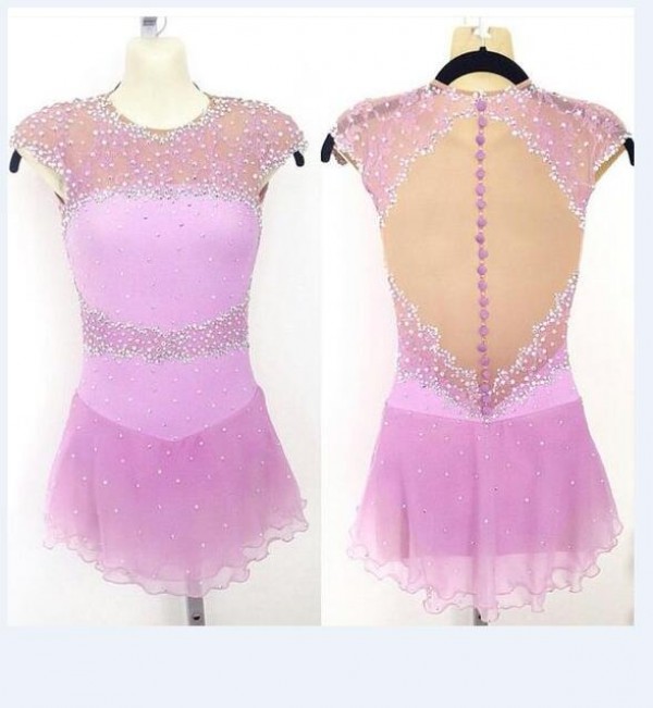 Figure Skating Dress Purple Women Ice Dress 2017 New Custom O0018